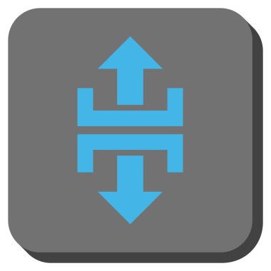 Düşey yönde yuvarlatılmış kare vektör simge bölmek