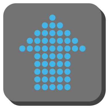 Yuvarlatılmış Kare vektör simge yukarı noktalı ok