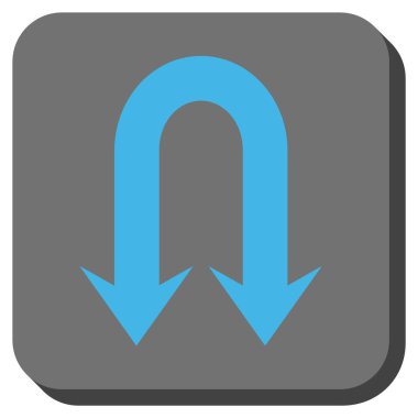 Geri ok kare vektör simge yuvarlak Çift