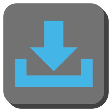 Yüklemeler yuvarlak kare vektör simgesi