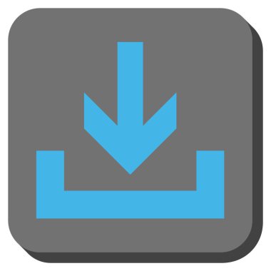 Yüklemeler yuvarlak kare vektör simgesi