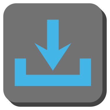 Yüklemeler yuvarlak kare vektör simgesi