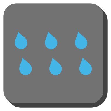 Damla yuvarlatılmış kare vektör simgesi