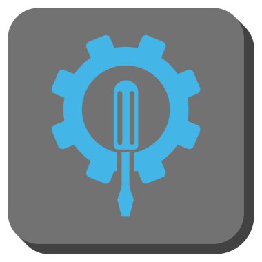 Mühendislik yuvarlatılmış kare vektör simgesi