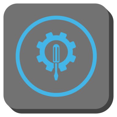 Mühendislik yuvarlatılmış kare vektör simgesi