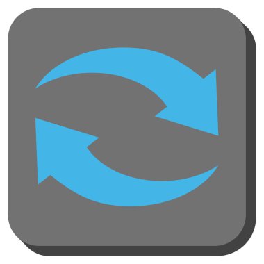 Exchange okları yuvarlak kare vektör simgesi