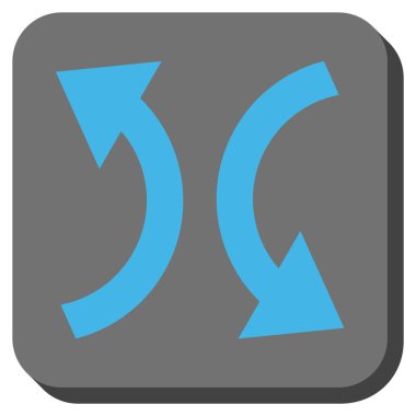 Exchange okları yuvarlak kare vektör simgesi