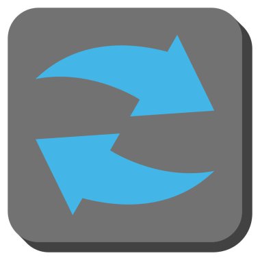 Exchange okları yuvarlak kare vektör simgesi