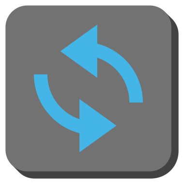 Exchange okları yuvarlak kare vektör simgesi