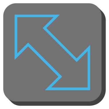 Exchange çapraz kare vektör simge yuvarlak