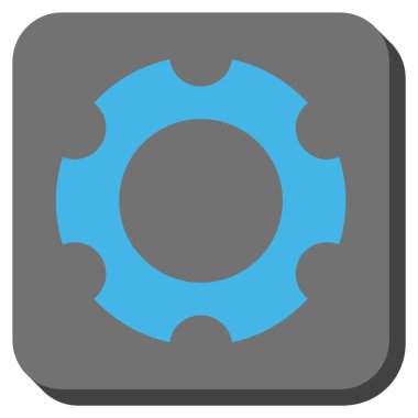 Dişli yuvarlak kare vektör simgesi