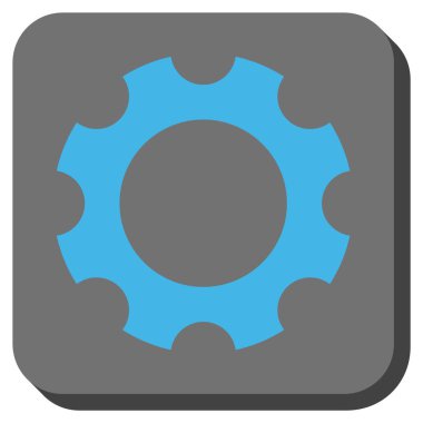 Dişli yuvarlak kare vektör simgesi