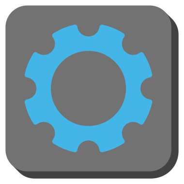 Dişli yuvarlak kare vektör simgesi