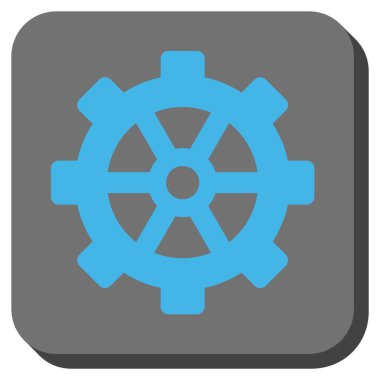 Dişli yuvarlak kare vektör simgesi