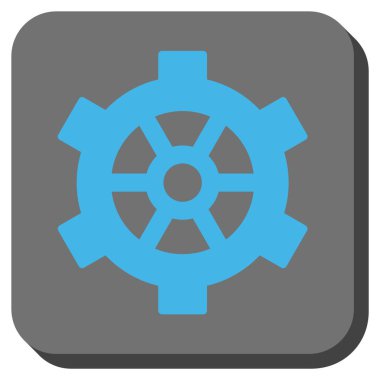 Dişli yuvarlak kare vektör simgesi