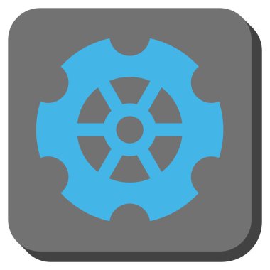 Dişli yuvarlak kare vektör simgesi