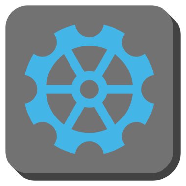 Dişli yuvarlak kare vektör simgesi