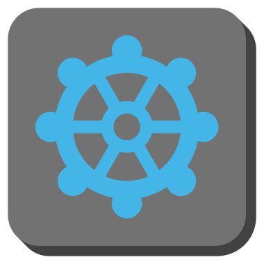 Dişli yuvarlak kare vektör simgesi