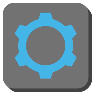 Dişli yuvarlak kare vektör simgesi