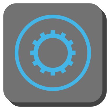 Dişli yuvarlak kare vektör simgesi