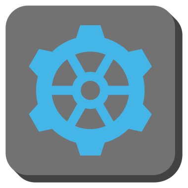 Dişli yuvarlak kare vektör simgesi