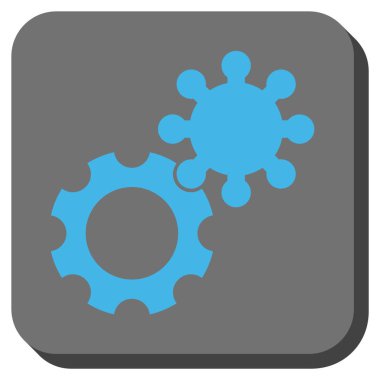 Gears'ı yuvarlak kare vektör simgesi