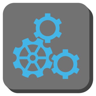 Gears'ı yuvarlak kare vektör simgesi