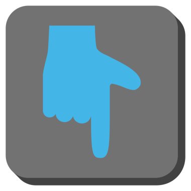 Yuvarlatılmış Kare vektör simgesi aşağı el işaretçisi