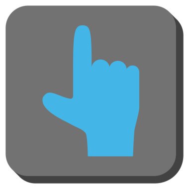 Yuvarlatılmış Kare vektör simge kadar el işaretçisi