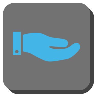 El yuvarlatılmış kare vektör simgesi