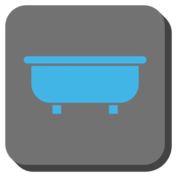 Bathtub Rounded Square Vector Icon — Stock Vector