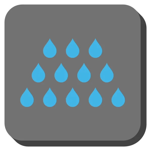 Gotas redondeadas cuadrado Vector icono — Archivo Imágenes Vectoriales