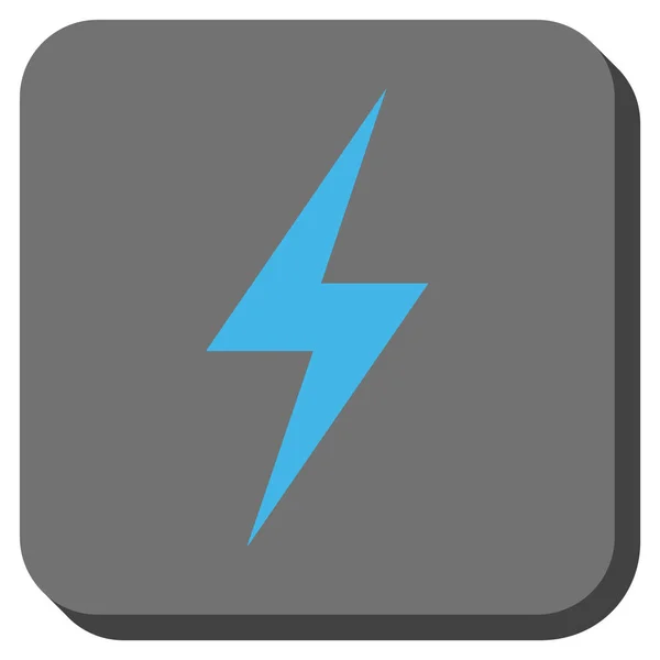 Elektriciteit afgeronde vierkante Vector Icon — Stockvector