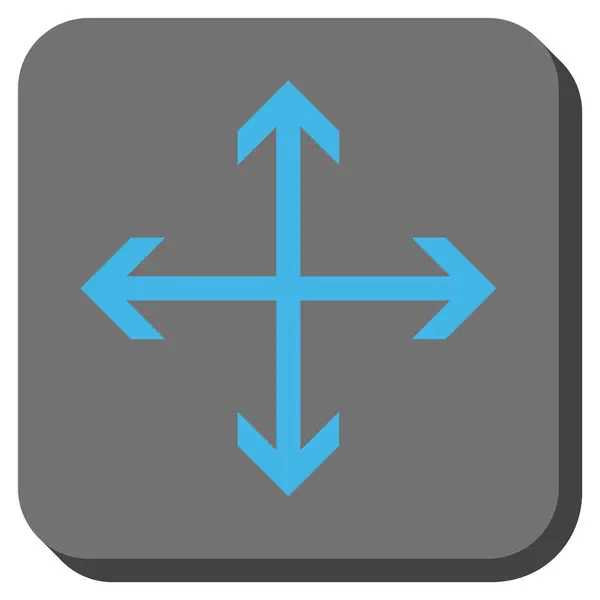 Développer les flèches arrondi carré vectoriel icône — Image vectorielle