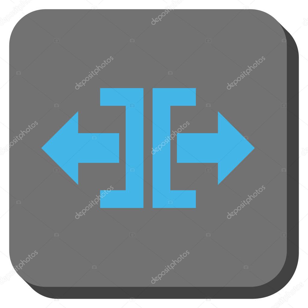 Divide Horizontal Direction Rounded Square Vector Icon