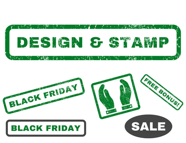 Design Stamp Rubber Stamp — Stock Vector