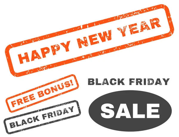 mutlu yeni yıl lastik damgası