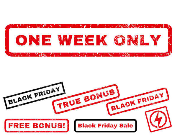 One Week Only Rubber Stamp