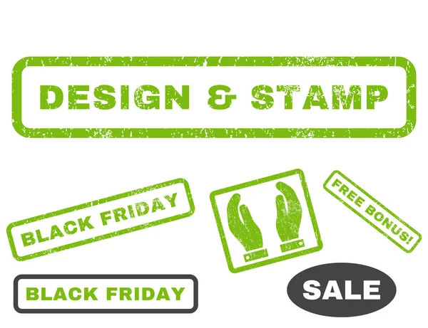 Design Stamp Rubber Stamp — Stock Vector