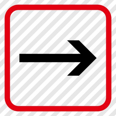 Ok sağ vektör simgesi bir çerçeve içinde