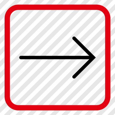 Ok sağ vektör simgesi bir çerçeve içinde