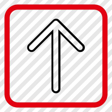 Vektör simgesi bir çerçeve içinde yukarı ok