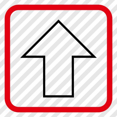 Vektör simgesi bir çerçeve içinde yukarı ok