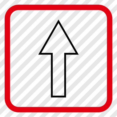 Vektör simgesi bir çerçeve içinde yukarı ok