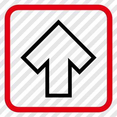 Vektör simgesi bir çerçeve içinde yukarı ok