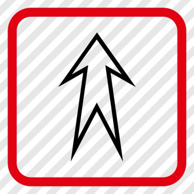 Vektör simgesi bir çerçeve içinde yukarı ok