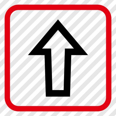 Vektör simgesi bir çerçeve içinde yukarı ok