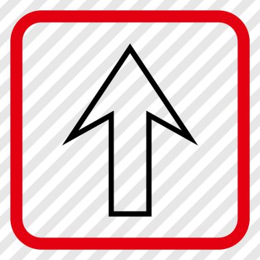 Vektör simgesi bir çerçeve içinde yukarı ok