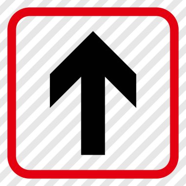 Vektör simgesi bir çerçeve içinde yukarı ok