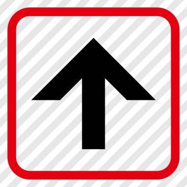 Vektör simgesi bir çerçeve içinde yukarı ok